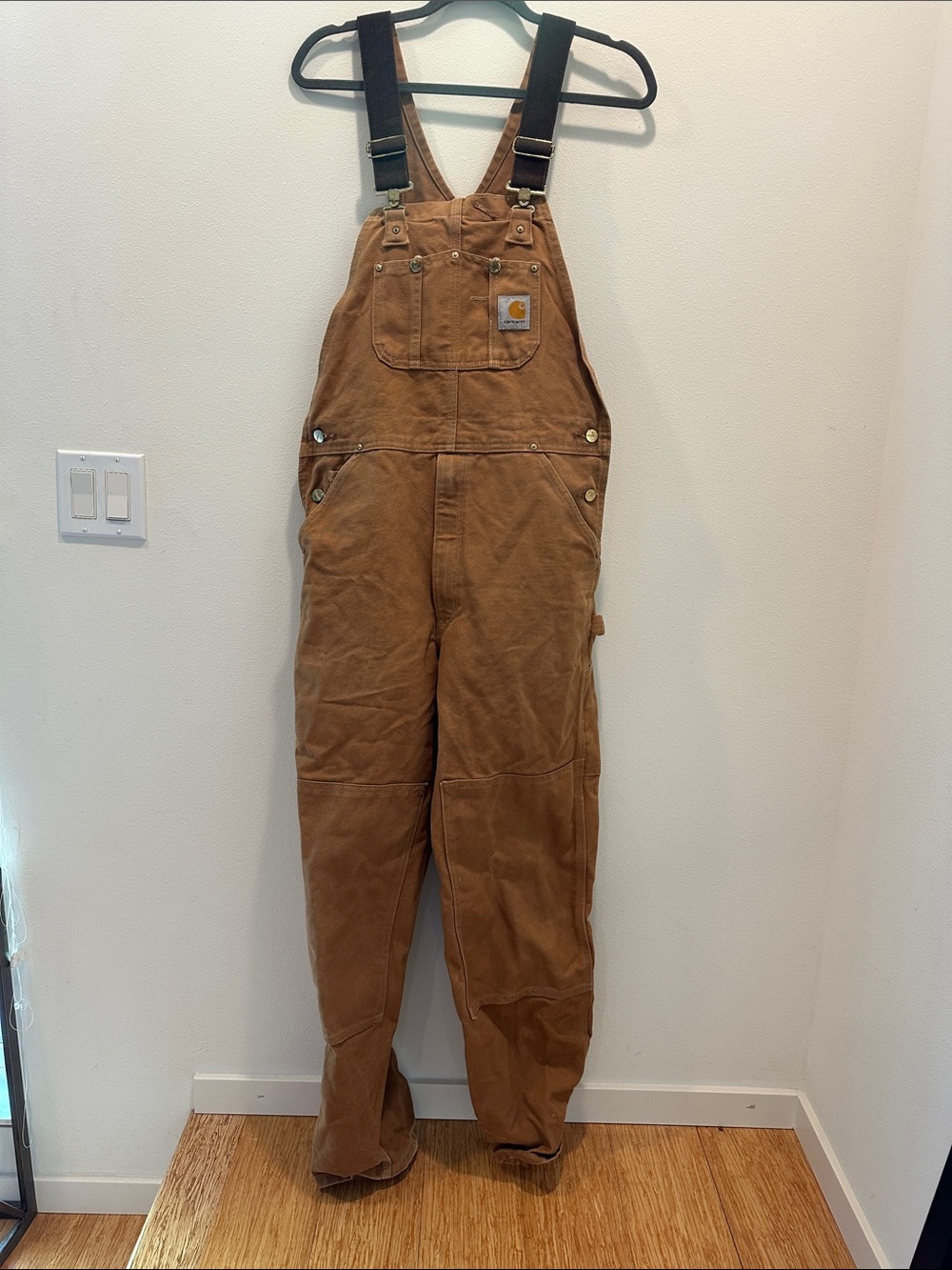 Carhartt Men's Corduroy Work Overalls in Brown